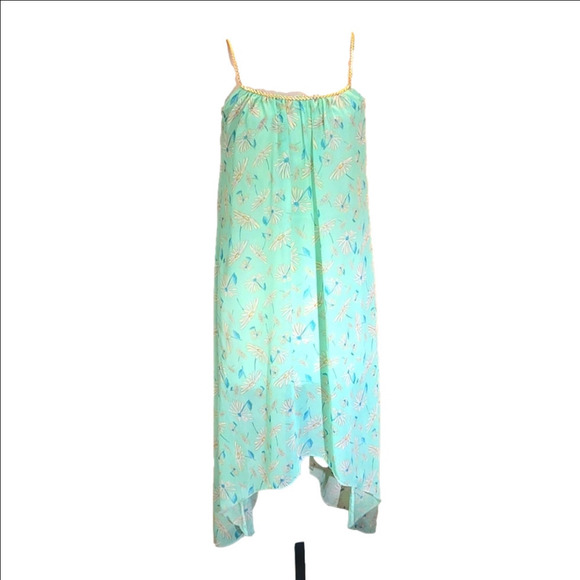 Analogy Dresses & Skirts - Analogy Seafoam Green Hi-Lo hem Dress Spaghetti Straps Short Under-Lining Size M